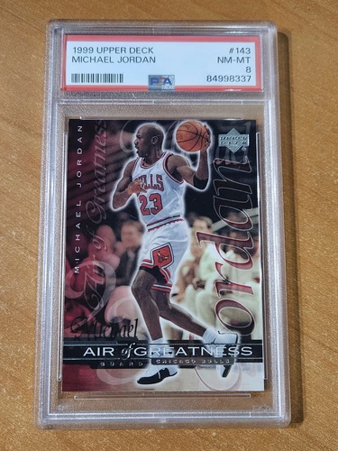 1999 Upper Deck Air Of Greatness Michael Jordan Card #143 PSA 8 NM-MT