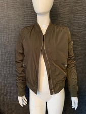 Excellent Conditon - Matalan Papaya Khaki Bomber Jacket Fleece Lined - Uk 10