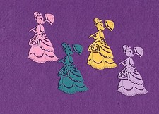 LADY  2 die cuts scrapbook cards