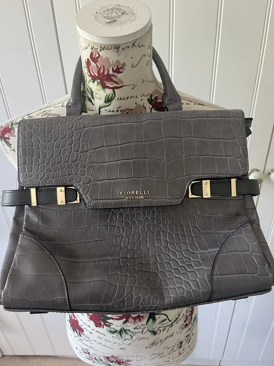 grey mock crock fiorelli handbag