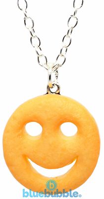 Bluebubble AMERICAN DINER Smiley Face Necklace Novelty Junk Food Kitsch Kawaii 