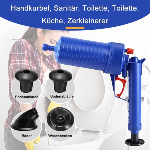 Profi Abflussreiniger Pressluft Rohrreiniger Pumpe Druckluft Rohrreinigung 4Bar - Bild 14 von 16