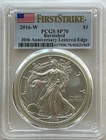 2016 W AMERICAN SILVER EAGLE PCGS SP70 BURNISHED LETTERED EDGE 30th ANNIVERSARY