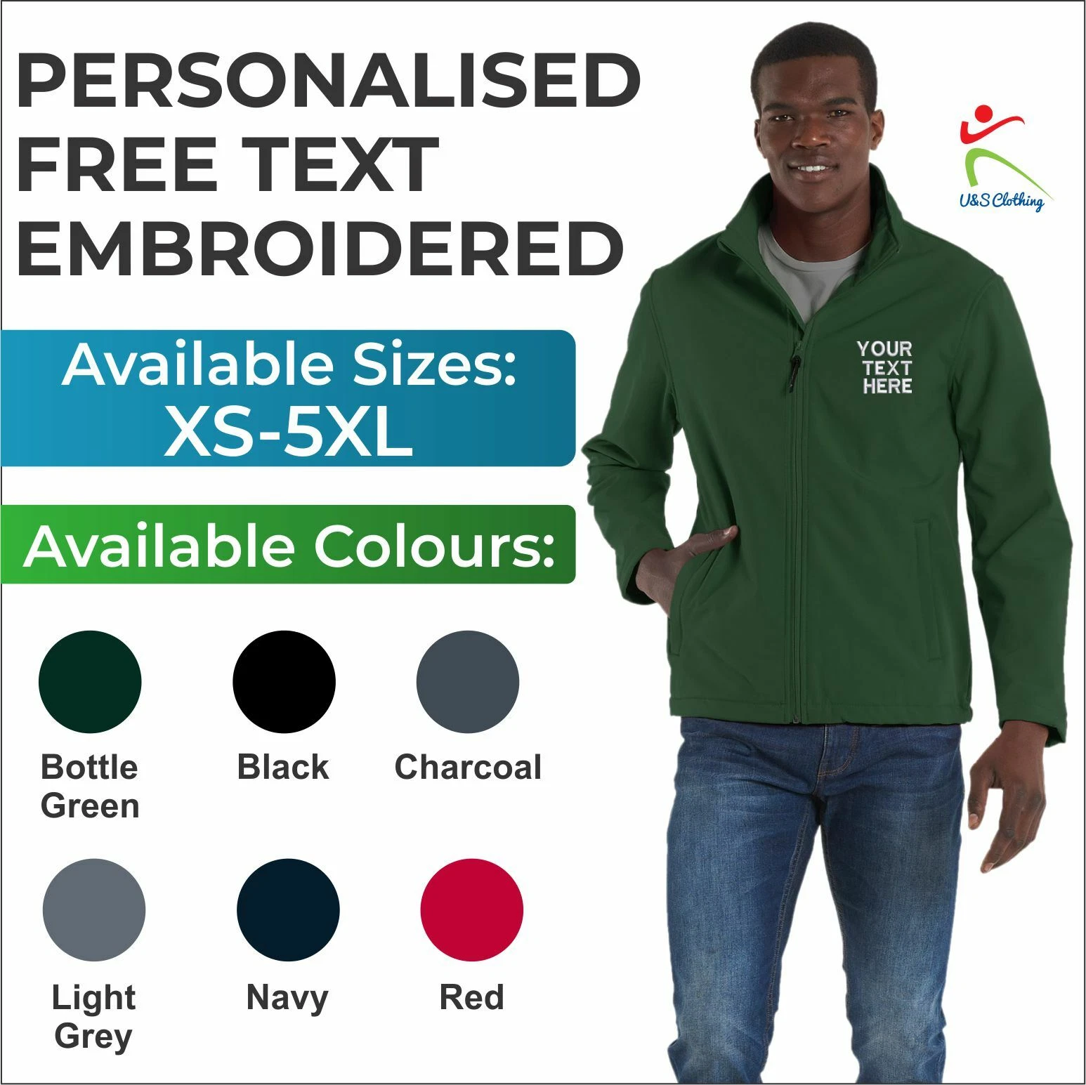 Uneek UX10 Custom Text Embroidered Work Wear Full Zip Printable Softshell Jacket
Opens in a new wind