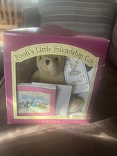 Vintage Dutton Winnie The Pooh's Little Friendship Gift Set Mini Book And Plush