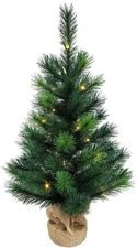 2.5-Foot Battery-Operated Miniature Pine Tree, Multicolor (TR1404)
