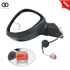 Left Driver Side Complete Wing Mirror For Ford Fiesta 2011-2019 W/O Turn Signal