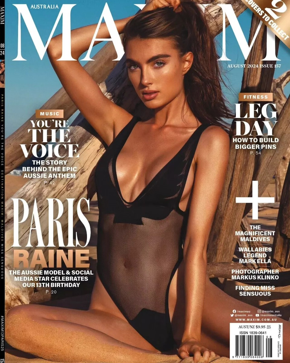 MAXIM Australia Magazine August 2024 Paris Raine Voice Fashion Modelling |  eBay UK