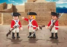 Playmobil 9886 Three British Red Coats Soldiers NEW add on item Pirate