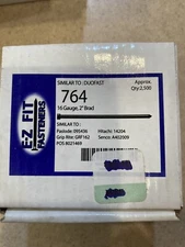 E-Z Fit Fasteners No 764 16 Guage, 2” Brad Nails