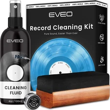 EVEO Vinyl Record Cleaning Kit - 4In1 Vinyl Record Cleaner Kit for Vinyl Records