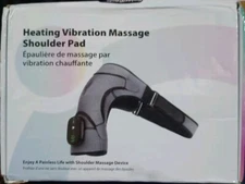 Heating Vibration Massage Shoulder Pad 3 Heat Set Adjustable Wrap, Temp, Recharg