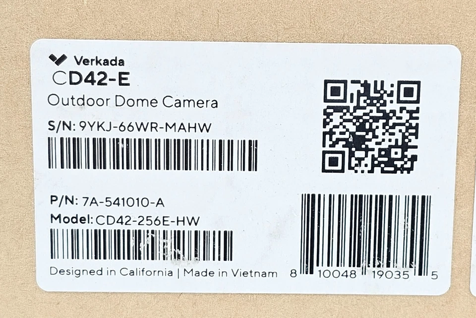 Verkada CD42-E Outdoor Dome Camera CD42-256E-HW - 7A-541010-A - New - Image 4 of 4