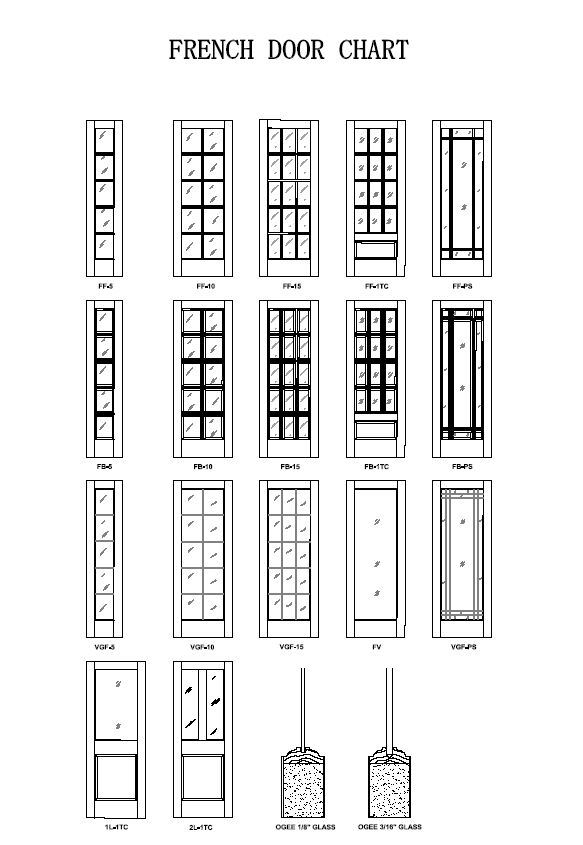 French Door Size Chart