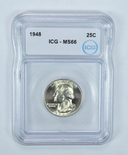 1948 Washington Quarter MS66 ICG