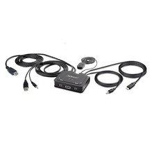 StarTech 2-Port USB-C and HDMI/USB-A Cable KVM Switch - HDMI - 4K 60Hz