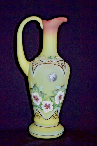 Fenton Burmese Pitcher/EWER - 95TH Anniv. 1807/2750 Limited Ed.  8.75"