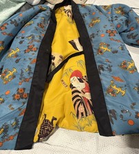 Made In Japan Yellow/Blue Oriental Reversible Kimono Jacket Fits UK 10-14