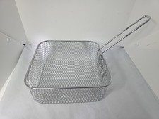 Stainless Steel Square Fry Basket with Handle Grip