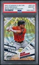 Alex Bregman - 2021 Stadium Club Chrome Beam Team Wave Refractor   PSA 10
