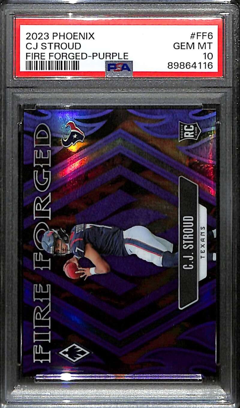 CJ Stroud Panini Phoenix Fire Forged #FF6 Purple