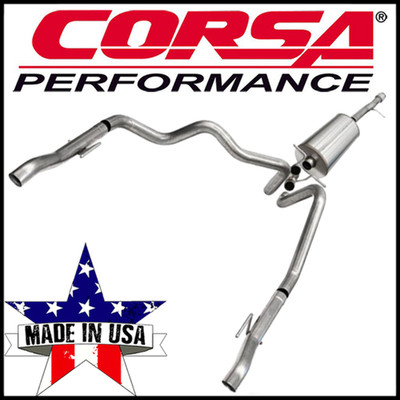 Corsa 3'' Cat-Back Exhaust 19-25 Silverado Sierra 1500 Crew/Double 5.3L w/147''WB