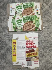 (2) Vintage 90s Pop-Tarts Boxes Apple Cinnamon Pastry Swirls + Strawberry Cereal
