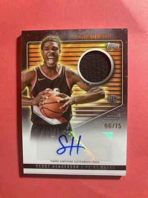 2023-24 Topps Midnight Scoot Henderson Rookie Jersey RC AUTO #RJA-SH  /75