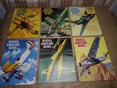 9 Model Airplane News Magazine 1950s Vintage