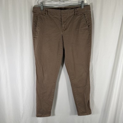 Gap Khakis Women's 6 Tan Skinny Mini Pants Pockets Hook and Eye Cotton Blend