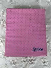 Barbie Pink Carrying Case With Silver B Print for Doll Storage Vintage 1985