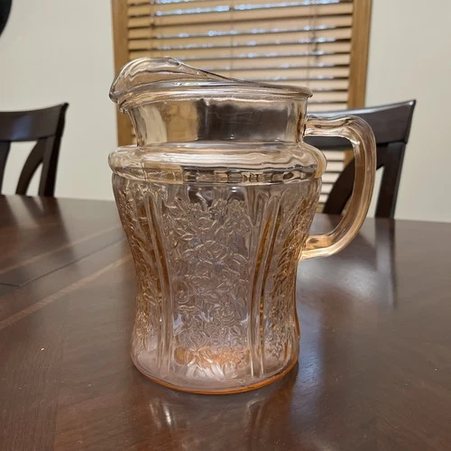Pink Depression Federal Glass “Sharon” Pitcher