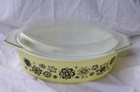 Pyrex  Vintage  Pressed Flowers Yellow #045 3 ½ Qt Casserole Dish w/Lid !!!!!! — photo 3