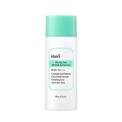 KLAIRS All-day Airy Mineral Sunscreen 2,11oz/60g SPF50+ PA++++ K-Beauty