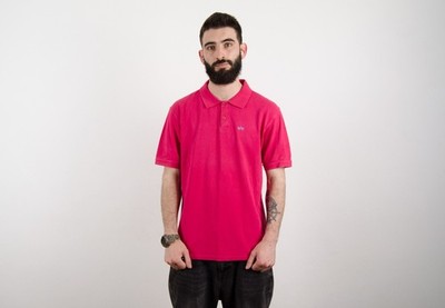 Men's Alpha Industries Pink Polo Shirt XL (US, EU) Cotton Top