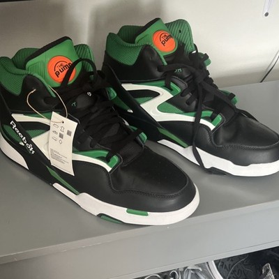 Reebok Pump Omni Zone II GX3779 Celtics Sneakers Black Green Leather