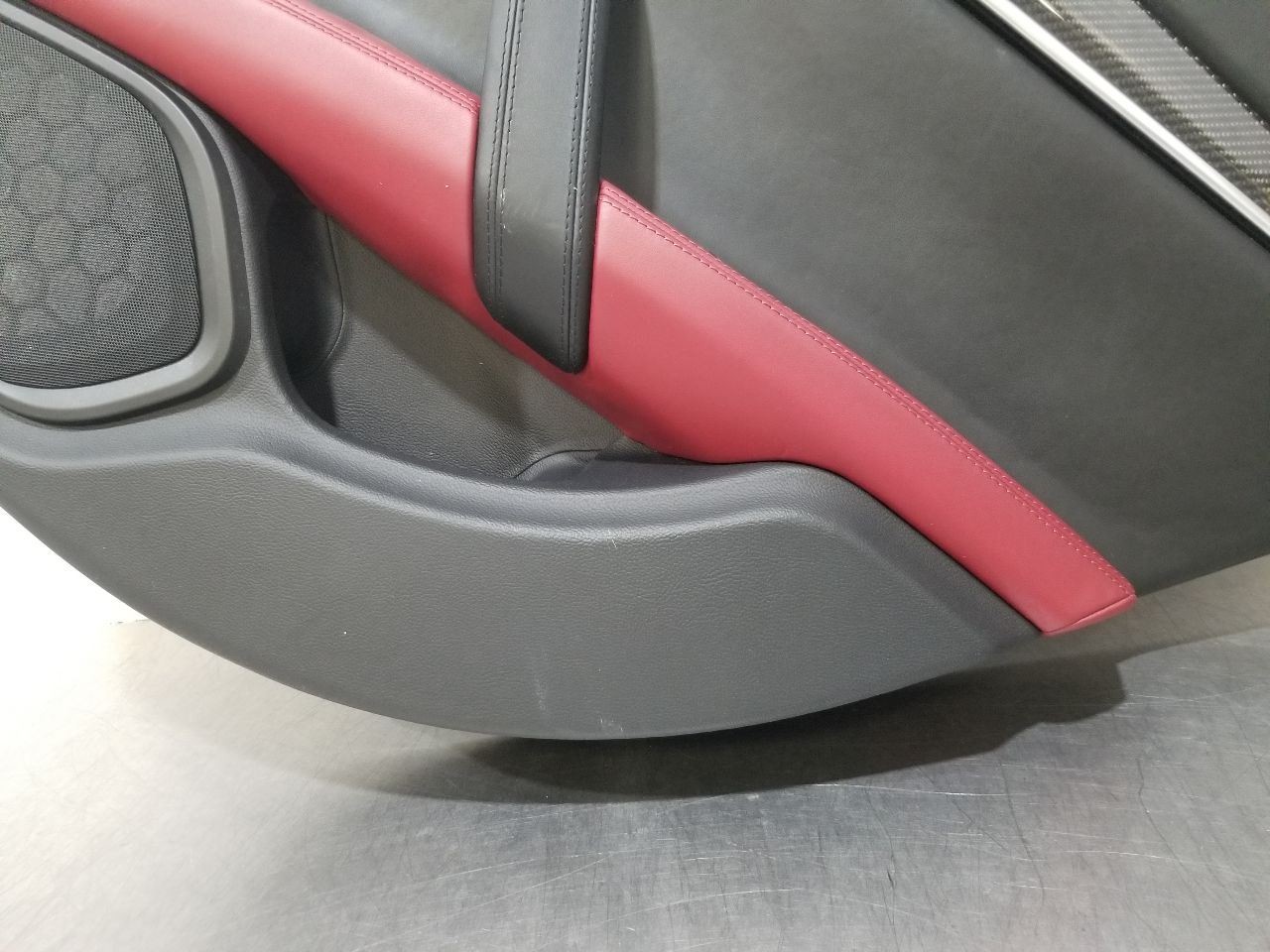 14 2014 MASERATI GHIBLI SQ4 REAR DOOR TRIM PANEL RED LEATHER RIGHT PASSENGER