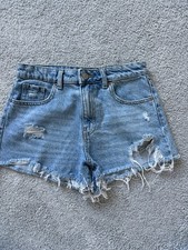 Pacsun 90's Boyfriend Mom Denim Shorts Womens 27 Light Wash Distressed Cut Off