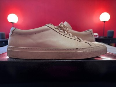 Common Projects Achilles Nude Beige Tan Leather Low Sneakers 42EU/9US