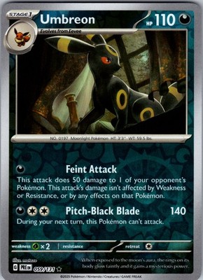 Umbreon Reverse Holo Rare PRE 059/131 NM