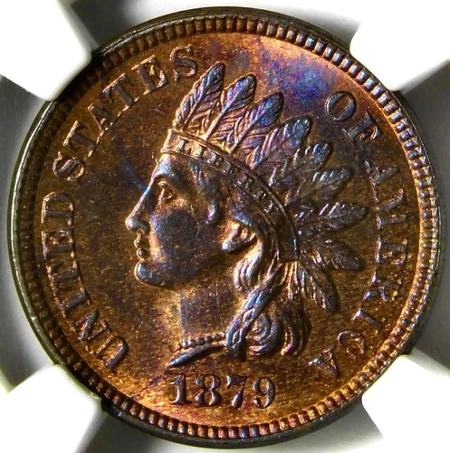 💥💃❤️‍🔥🩷💜NGC MS64 RB 1879 INDIAN HEAD CENT