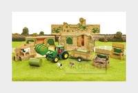 1:32 Britains Diorama Farm Building With Tractor John Deere And Trailer LC43257