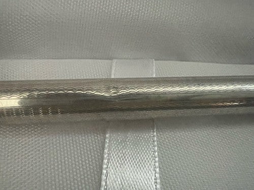 Stylo-Plume Sphère Argent Massif 925 Vagues Guillocchè Bouton Écrit Vintage 18 - Photo 7 sur 11