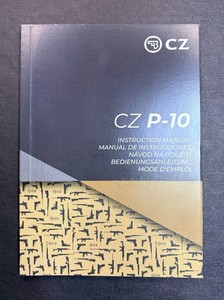 CZ P-10 Pistol Original Owners User Instruction Manual* 77 Pages*New*Unmarked