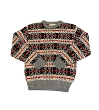 Vintage Richman Brothers Geometric Pattern Knit Sweater Men’s Size Large 