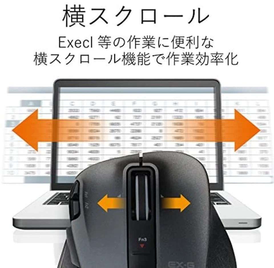 ELECOM Wireless Mouse grip 8 buttons s size M-XGS20DLBK Black F/S w/Tracking# - Image 4 of 4