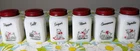 Very Rare Adorable Vintage MCM McKee Milk Glass Spice Shakers Westie Dog 6 Set