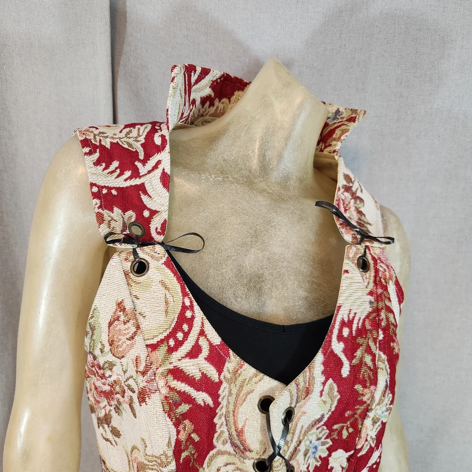 Von Lancelot Rojo Beige Body Chaleco Adulto GRANDE/XLARGE Pirata Disfraz Juegos con disfraces Foto 2 de 4