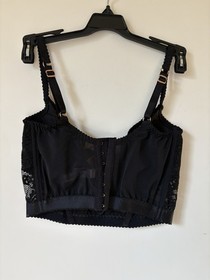 NWT Agent Provocateur SALLY Longline Black Lace Bra 32DD Luxury Classic Vamp