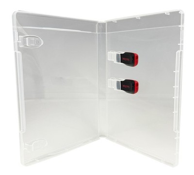 PREMIUM SUPER Clear Double USB (2) Flash Drive Cases 14MM Lot